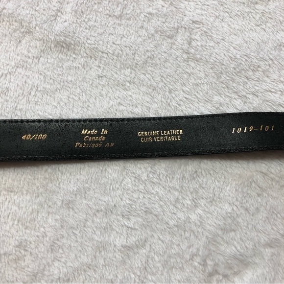 Golf Emblem Black Leather Belt Size 42" - Picture 3 of 7